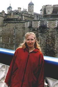 Katja at the Tower of London